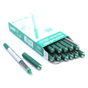 uni-ball 12 St&uuml;ck Tintenroller eye micro (UB150E), Farbe: gr&uuml;n