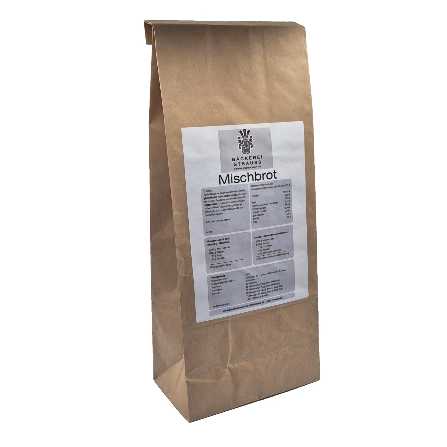 Backmischung Mischbrot glutenfrei 5.000g – Bild 2